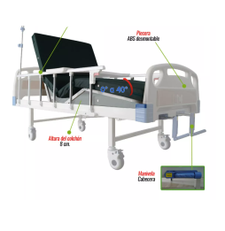 Cama Hospitalaria Mecanica Lujo Colchon